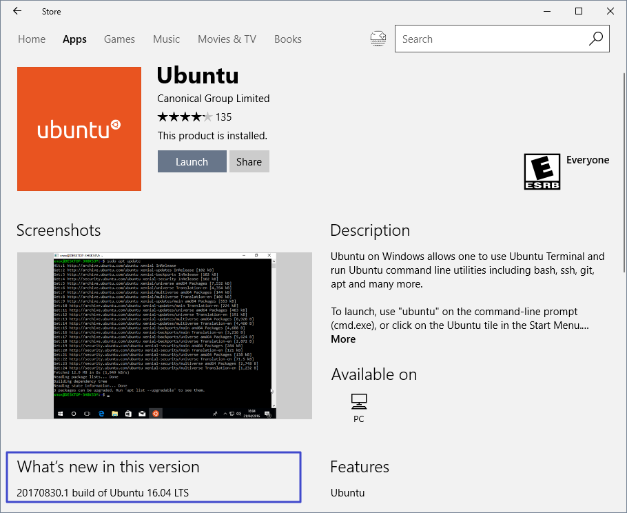 Ubuntu in Store