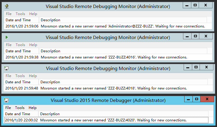 visual studio remote debugging port number