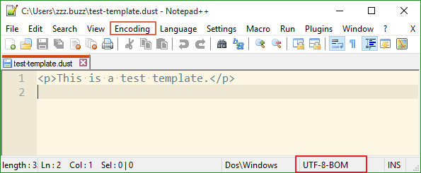 Check and convert encoding in Notepad++