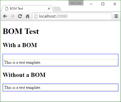 UI with and without BOM