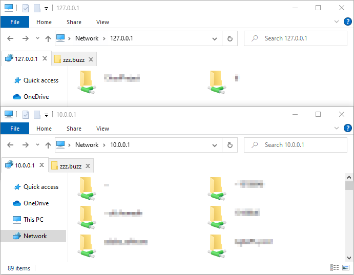 Multiple Forwarded SMB Servers