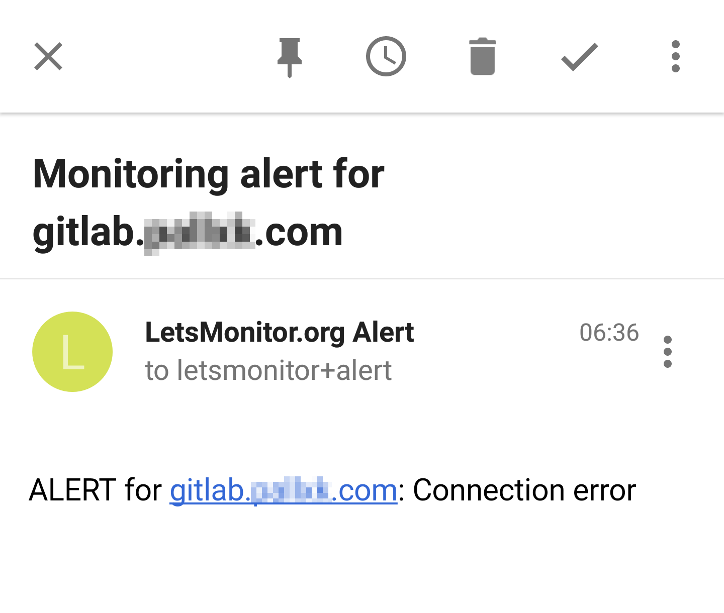 Let's Monitor 监控提醒邮件