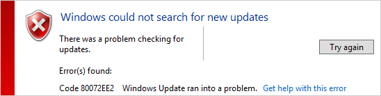 Windows Update 80072EE2
